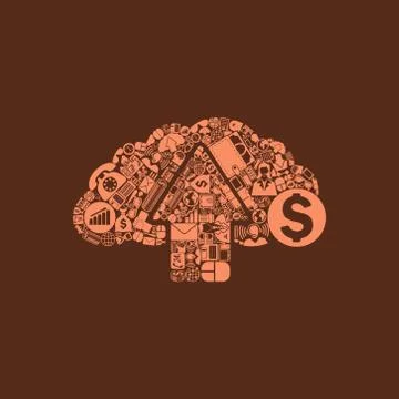 Cloud icon Illustrazione stock