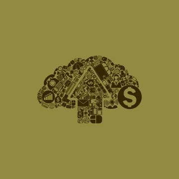 Cloud icon Illustrazione stock