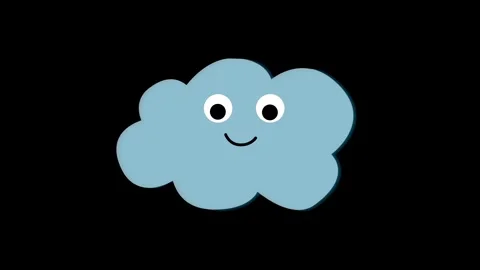 Cloud icon Illustration design. Isolated vector object on white background Stock Footage 244136744