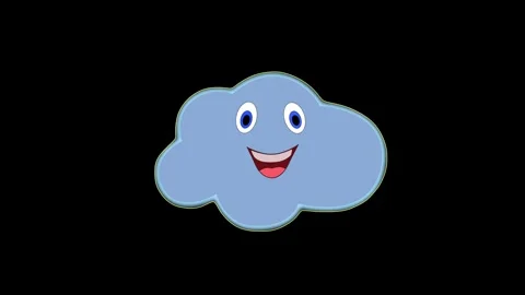 Cloud icon Illustration design. Isolated vector object on white background Stock Footage 244136745