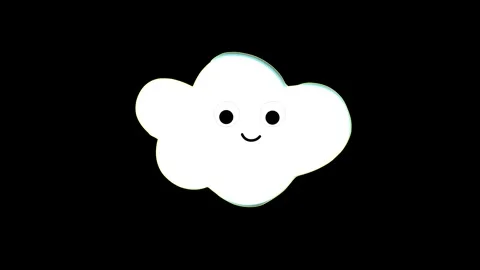 Cloud icon Illustration design. Isolated vector object on white background Stock Footage 244136747