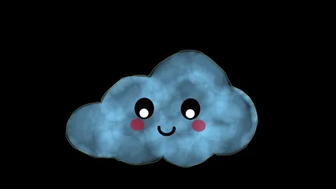 Cloud icon Illustration design. Isolated vector object on white background Stock Footage 244136806