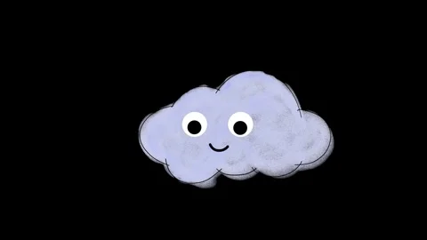 Cloud icon Illustration design. Isolated vector object on white background Stock Footage 244136807