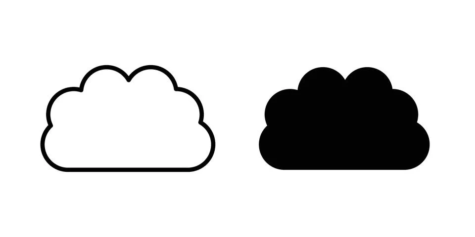 Cloud icon Illustration Eps10 for web or app Stock Illustration