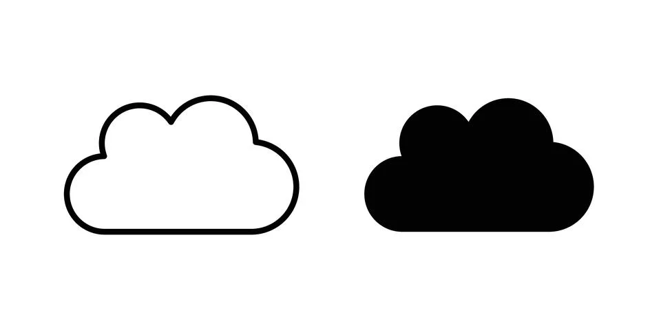 Cloud icon illustration. Pixel perfect vector graphics Illustrazione stock