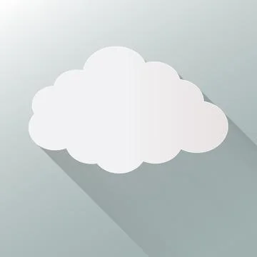 Cloud icon isolated on background. Cloud flat illustration vector. eps10 form Stock Illustration