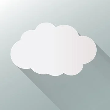 Cloud icon isolated on background. Cloud flat illustration vector. eps10 form Stock Illustration