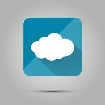Cloud icon isolated on background. Cloud flat illustration vector. eps10 form Stock Illustration