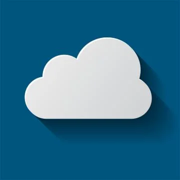 Cloud icon isolated on background. Cloud flat ,Vector illustration Stock Illustration