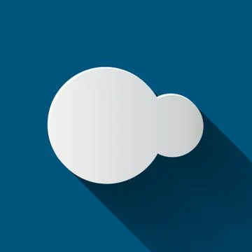 Cloud icon isolated on background. Cloud flat illustration vector Stock Illustration