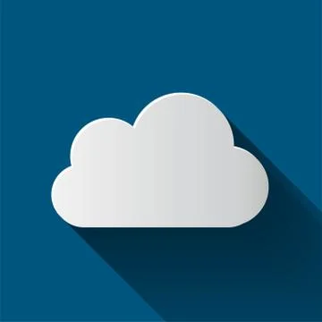 Cloud icon isolated on background. Cloud flat illustration vector Stock Illustration