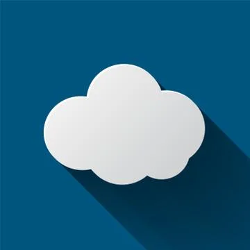Cloud icon isolated on background. Cloud flat illustration vector Stock Illustration