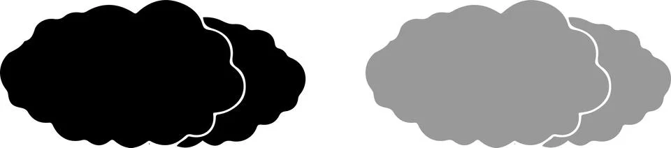 Cloud icon isolated on background Stock Illustration