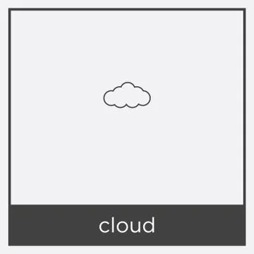 Cloud icon isolated on white background 스톡 일러스트