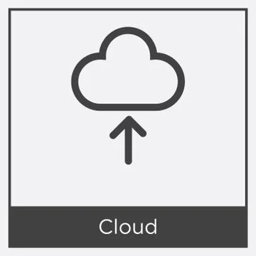 Cloud icon isolated on white background 無料イラスト素材