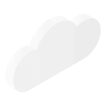 Cloud icon, isometric style Stockillustratie