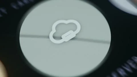 Cloud icon labeled Cloud Server Stock Footage 334927573