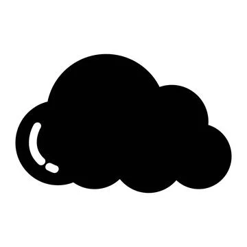 Cloud icon in line art style, isolated on white background Stock Illustration
