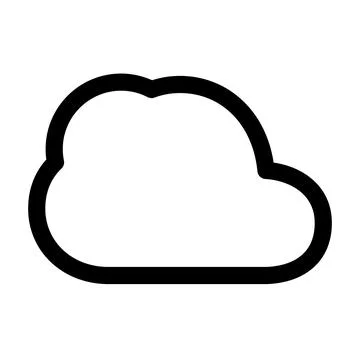 Cloud icon line isolated on white background. Black flat thin icon on moder.. Stockillustratie