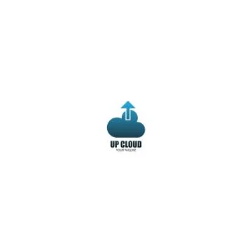 Up cloud icon logo design concept イラスト素材