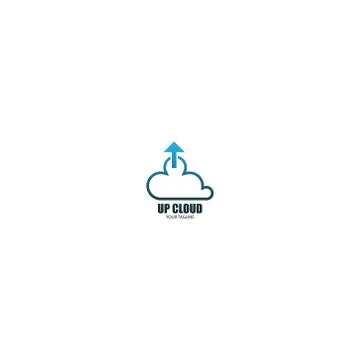 Up cloud icon logo design concept 库存插图