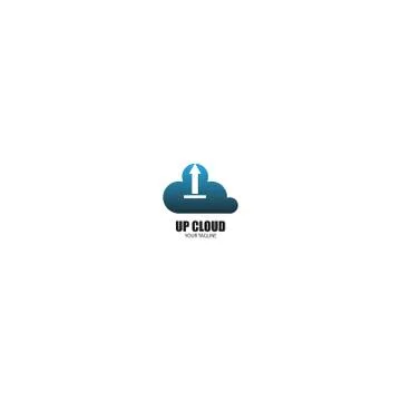 Up cloud icon logo design concept 스톡 일러스트