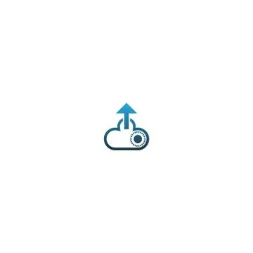 Up cloud icon logo design concept vector Stock Illustration