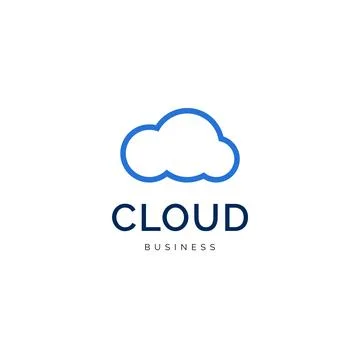 Cloud icon logo design inspiration Stock Illustration