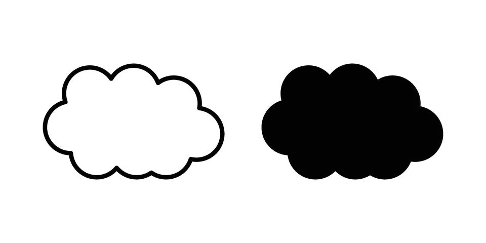Cloud icon or illustration vector symbols Stock Illustration