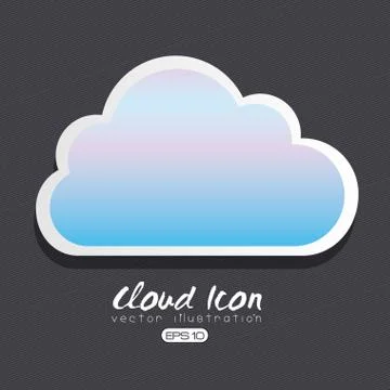 Cloud icon over black background vector illustration Stock Illustration