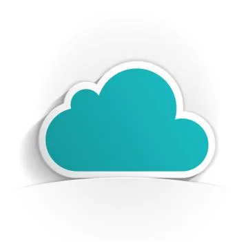 Cloud icon paper Stock Illustration