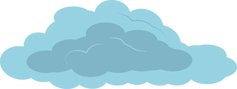 Cloud icon, rain cloud raindrops, Cloud rain symbol, Blue sky with cloud Stock Illustration