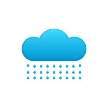 Cloud icon with rain Stock Illustration