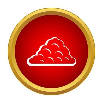 Cloud icon representing data storage or weather forecast Illustrazione stock