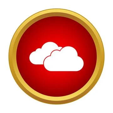 Cloud icon representing data storage web button 库存插图