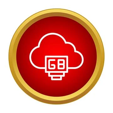 Cloud icon representing data storage and computing Illustrazione stock