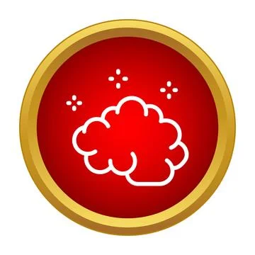 Cloud icon representing new idea or thought Stock Illustration