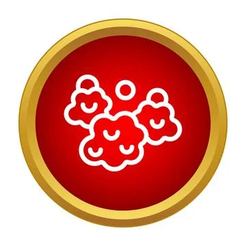 Cloud icon representing overcast weather conditions Stock Illustration