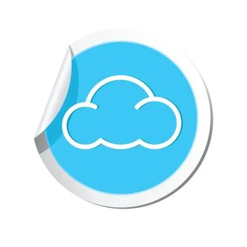 Cloud icon round Stock Illustration