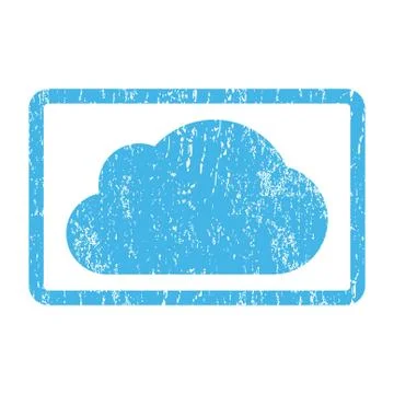 Cloud Icon Rubber Stamp Illustrazione stock