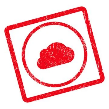 Cloud Icon Rubber Stamp Stock Illustration