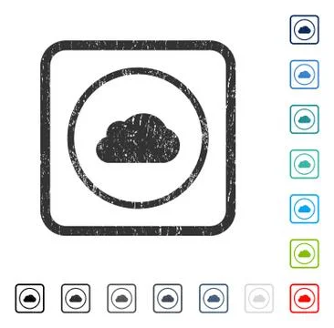 Cloud Icon Rubber Watermark Illustrazione stock