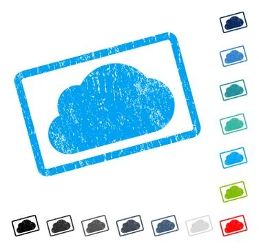 Cloud Icon Rubber Watermark Illustrazione stock
