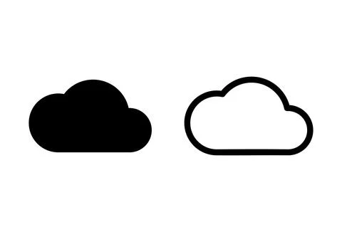 Cloud icon set. cloud vector icon Stock Illustration