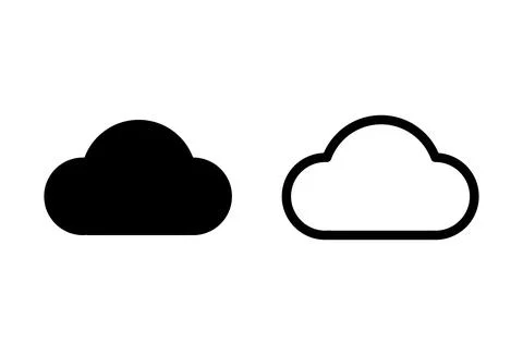 Cloud icon set. cloud vector icon Stock Illustration