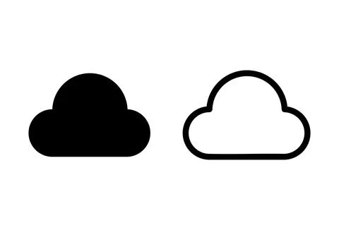 Cloud icon set. cloud vector icon Illustrazione stock