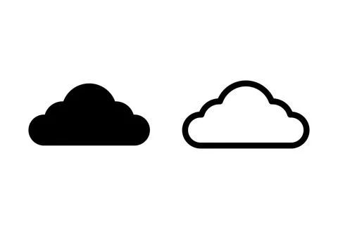 Cloud icon set. cloud vector icon Stock Illustration