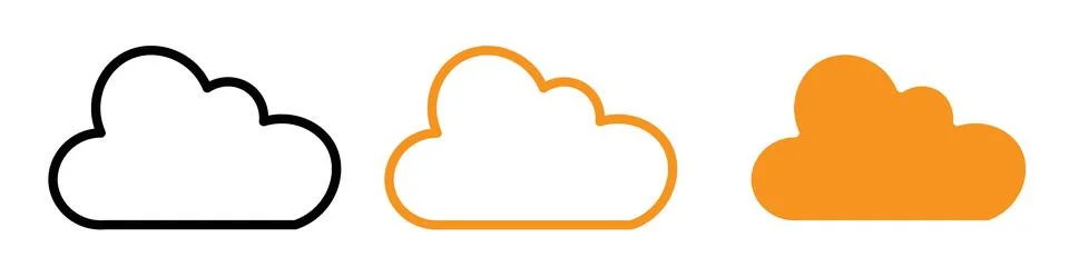 Cloud Icon Set Internet and Network Illustrations for Digital and Web Project Illustrazione stock