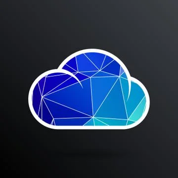Cloud icon sharing network bin lock forward key server Stock Illustration