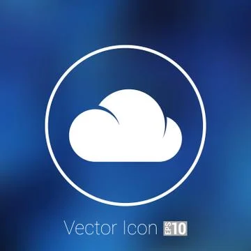 Cloud icon sharing network bin lock forward key server Stock Illustration